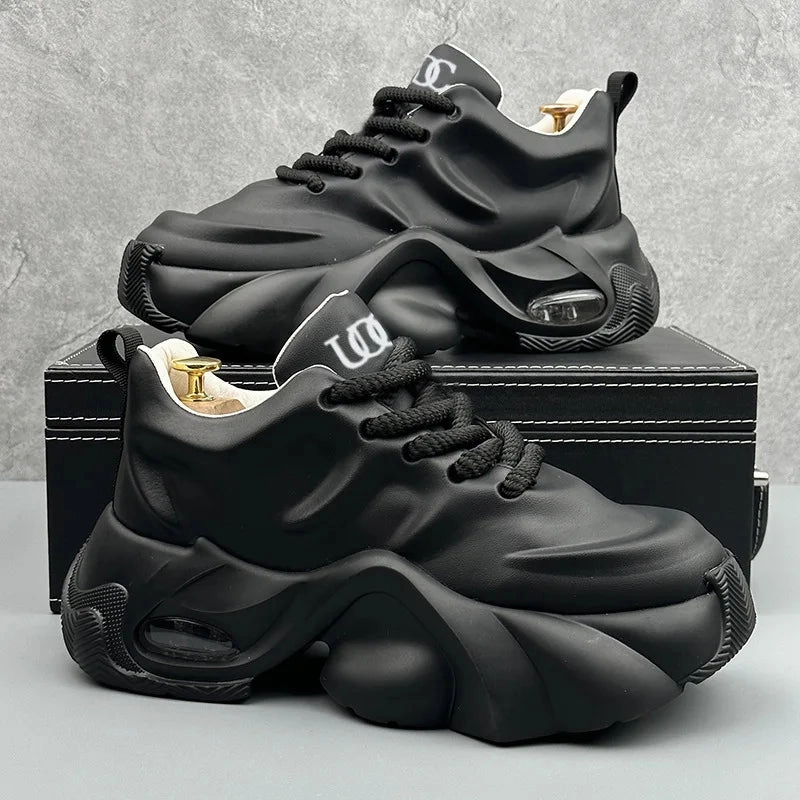 Non Slip Tread Airflow Vent System Men Shoes Designer Luxury Casual Sneakers Breathable Platform Shoes for Men Fashion Height Increasing Comfortable Non-slip Shoes