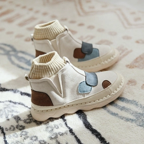 precise Babakud Women Autumn Retro Artistic Suede Short Boots