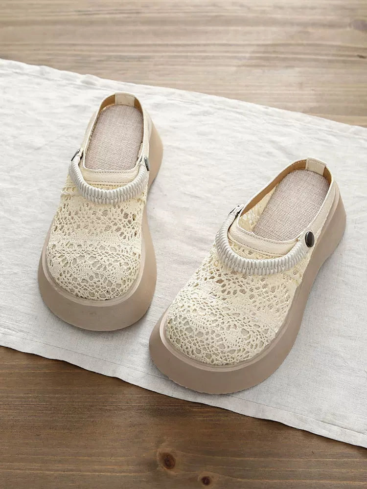 Best Babakud Women Linen Height Slip On Sandals