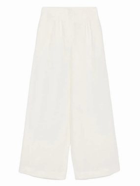 SoftTouchFinish Mini Pleat Trouser in Ivory