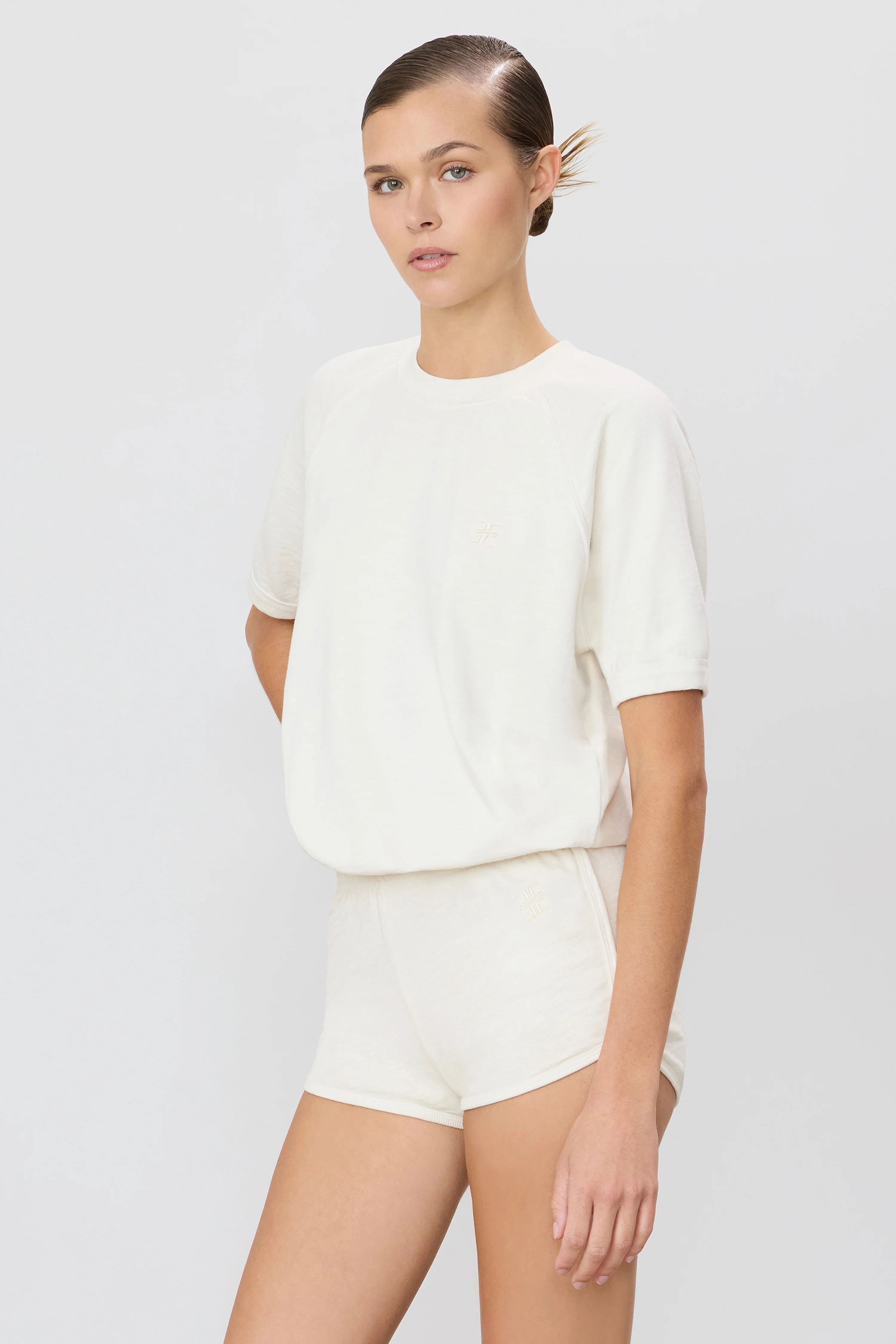 Mini Track Short in Bone Air Move Love Energy