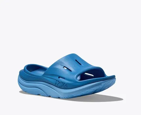 HOKA ALL GENDER ORA RECOVERY SLIDE 3 - COASTAL SKY/ALL ABOARD Easy - to - Clean