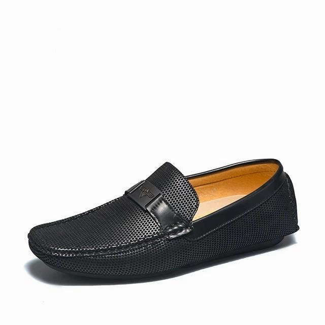 West Louis? Elegant Buckle Moccasins Retro Style Fresh Flow