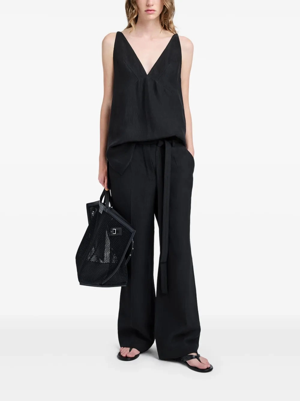 High-Waisted Pants WrinkleResistantClothing Mitchell Top in Black