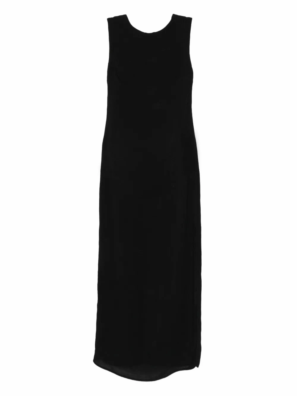 Cowl Back Dress in Black Adjustable Fastenings