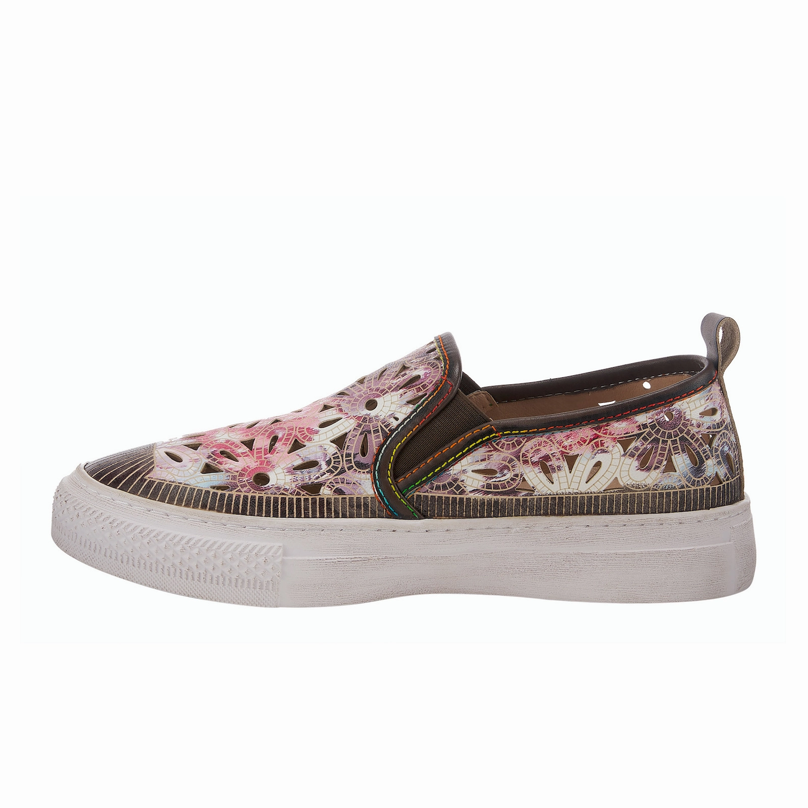L'Artiste Denofeden Slip On Sneaker (Women) - Brown Multi Wedding guest Effortless Waist Design