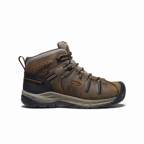 Men's Flint II Waterproof Mid (Soft Toe)  |  Black Olive/Brindle Slip-Resistant Sole Foot Support Gear