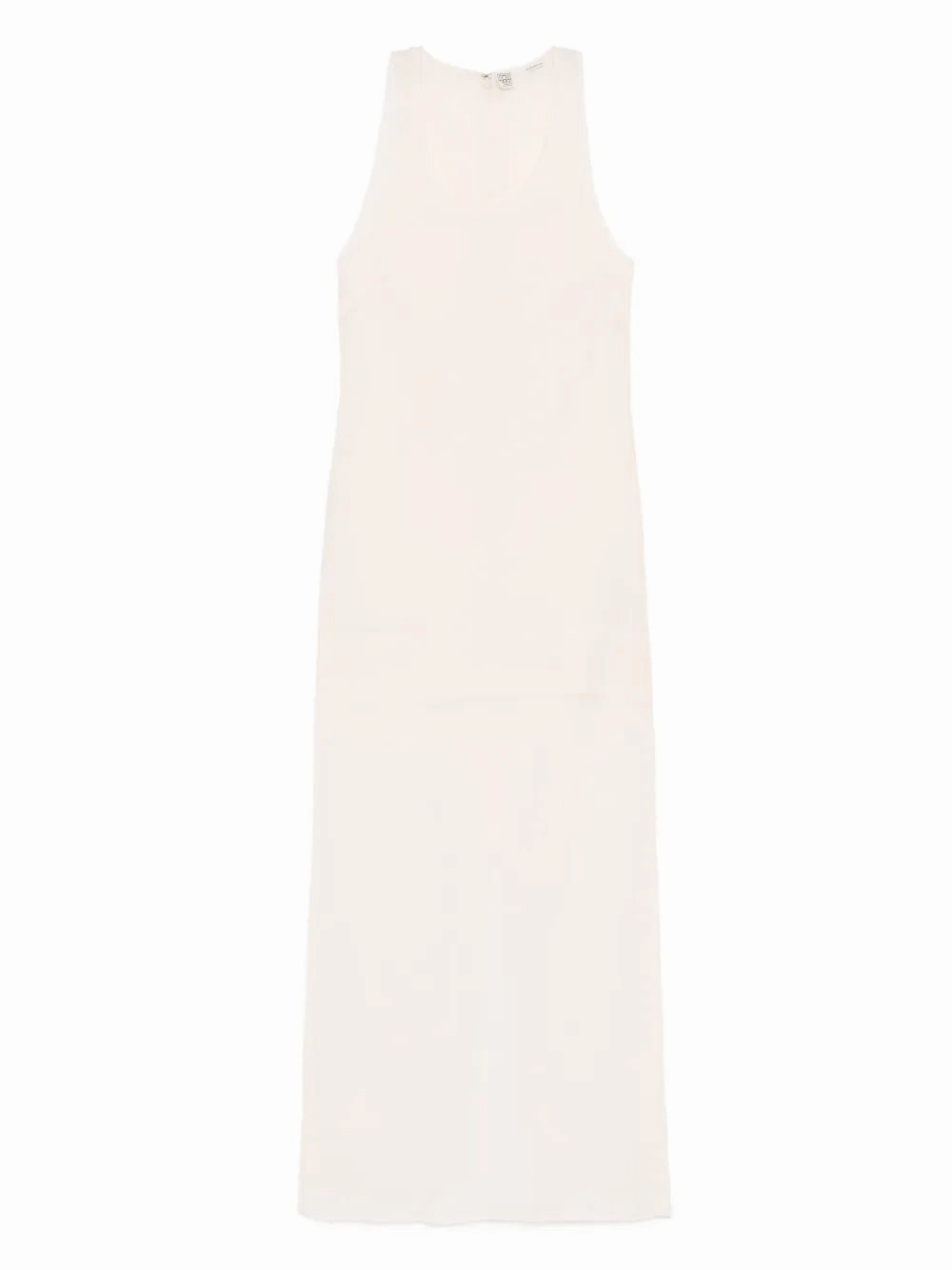 Crinkled Scoop Dress in Ecru Mesh Glow NonChafe