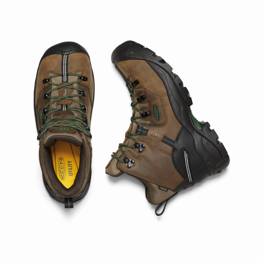 Heavy Duty Boots Men's Pittsburgh Energy 6" Waterproof Boot (Carbon Toe)  |  Cascade Brown/Greener Pastures