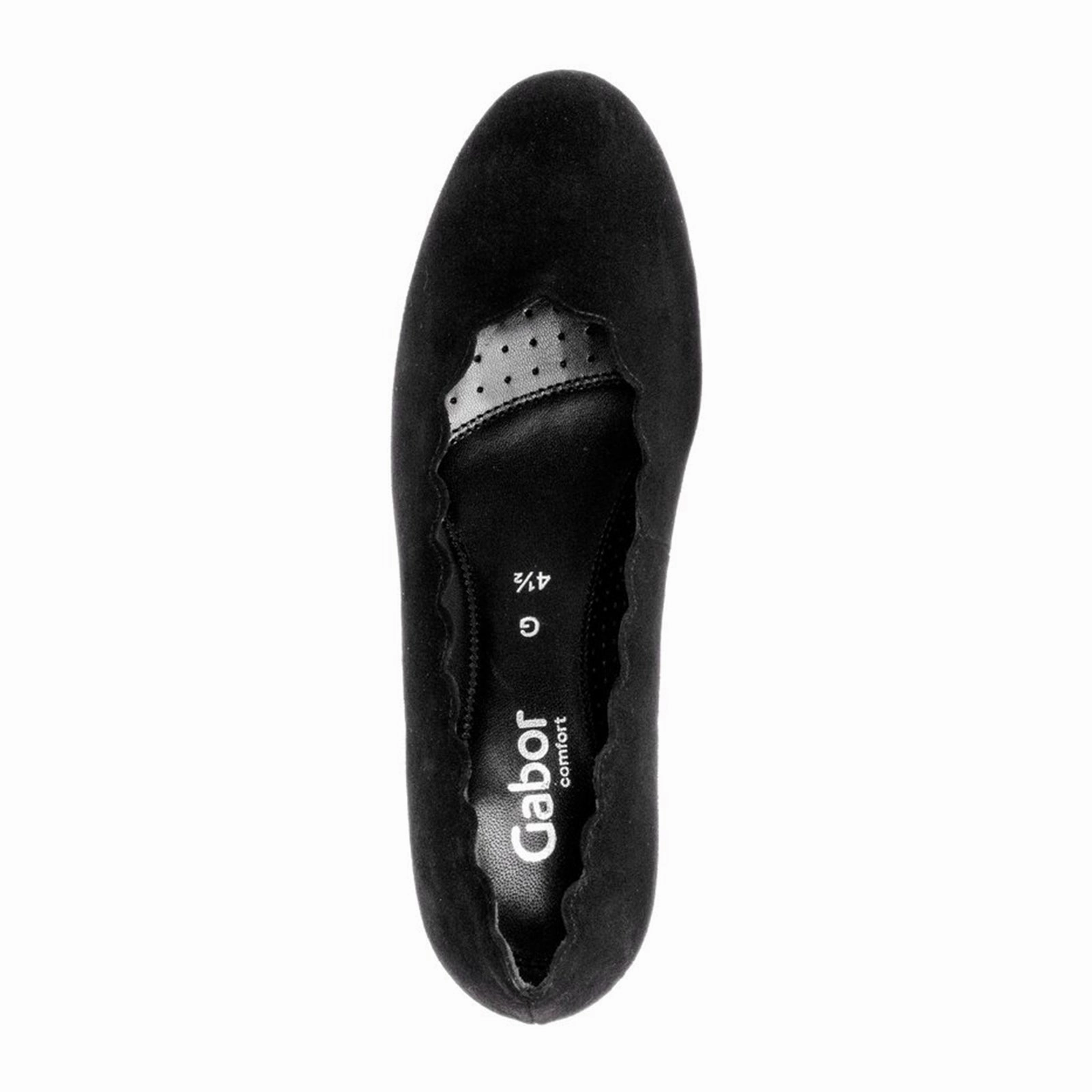 Fall Ready Gabor 221 Scalloped Pump (Women) - Black Suede