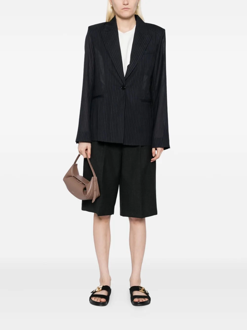 Unlined Husband Blazer in Midnight/White Smart Design ReflectiveTrimDetails