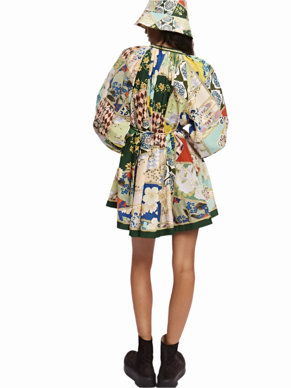 NoSlip Hem Rain Fit Bianca Mini Dress in Multi