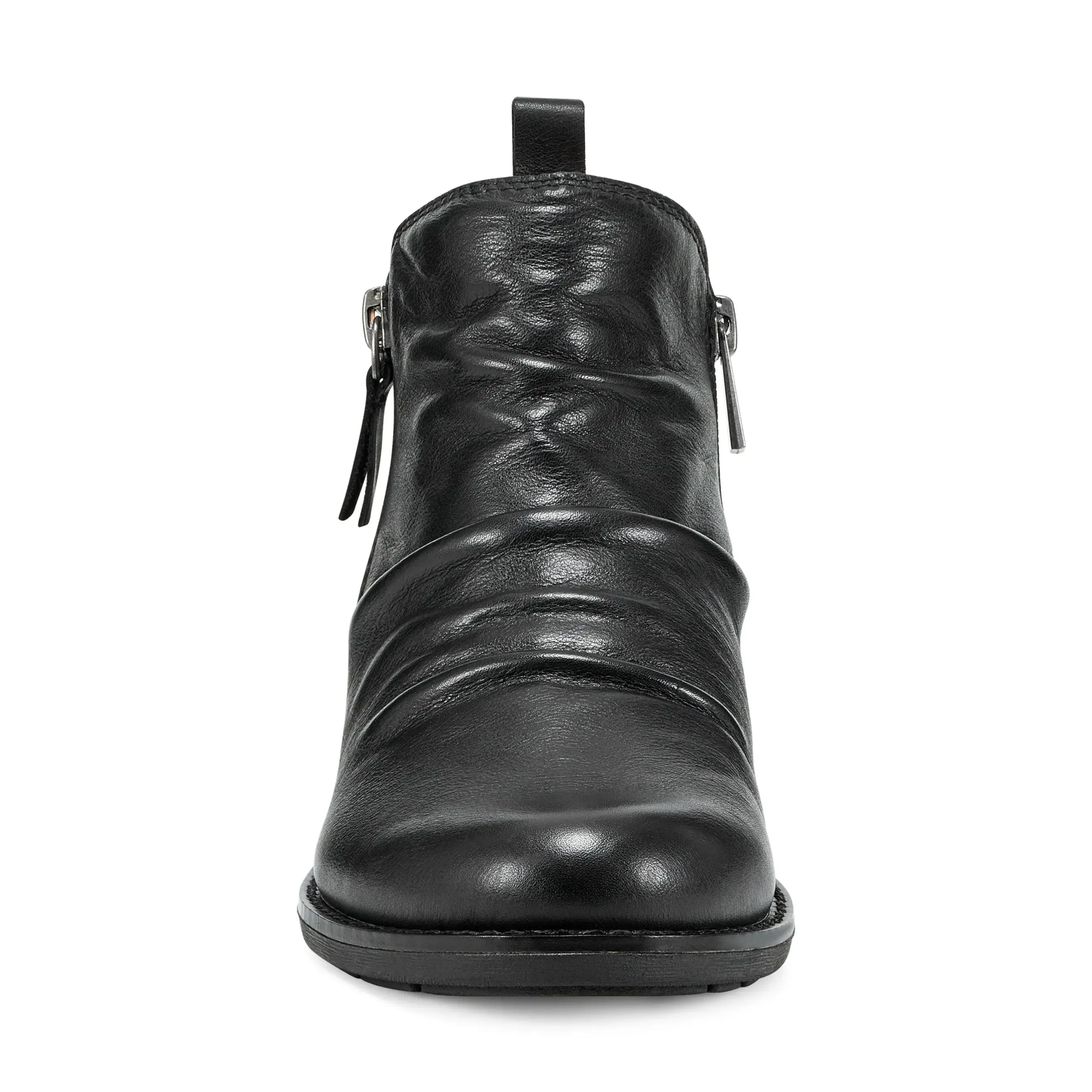 Nadya Round Toe Ruched Casual Booties Moisture Wicking Lining