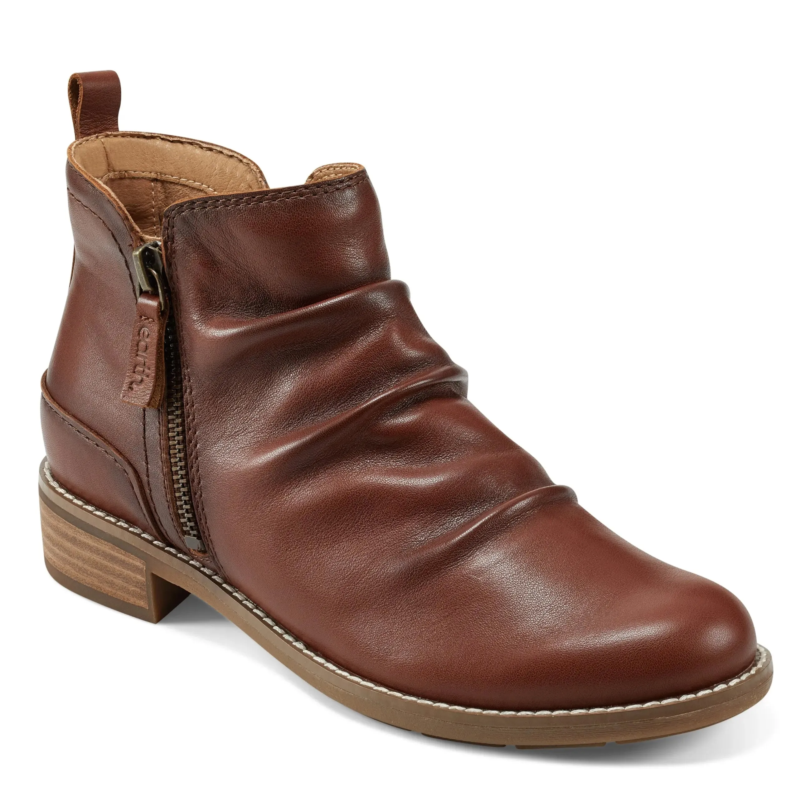 Nadya Round Toe Ruched Casual Booties Ergonomic Fit waterproof