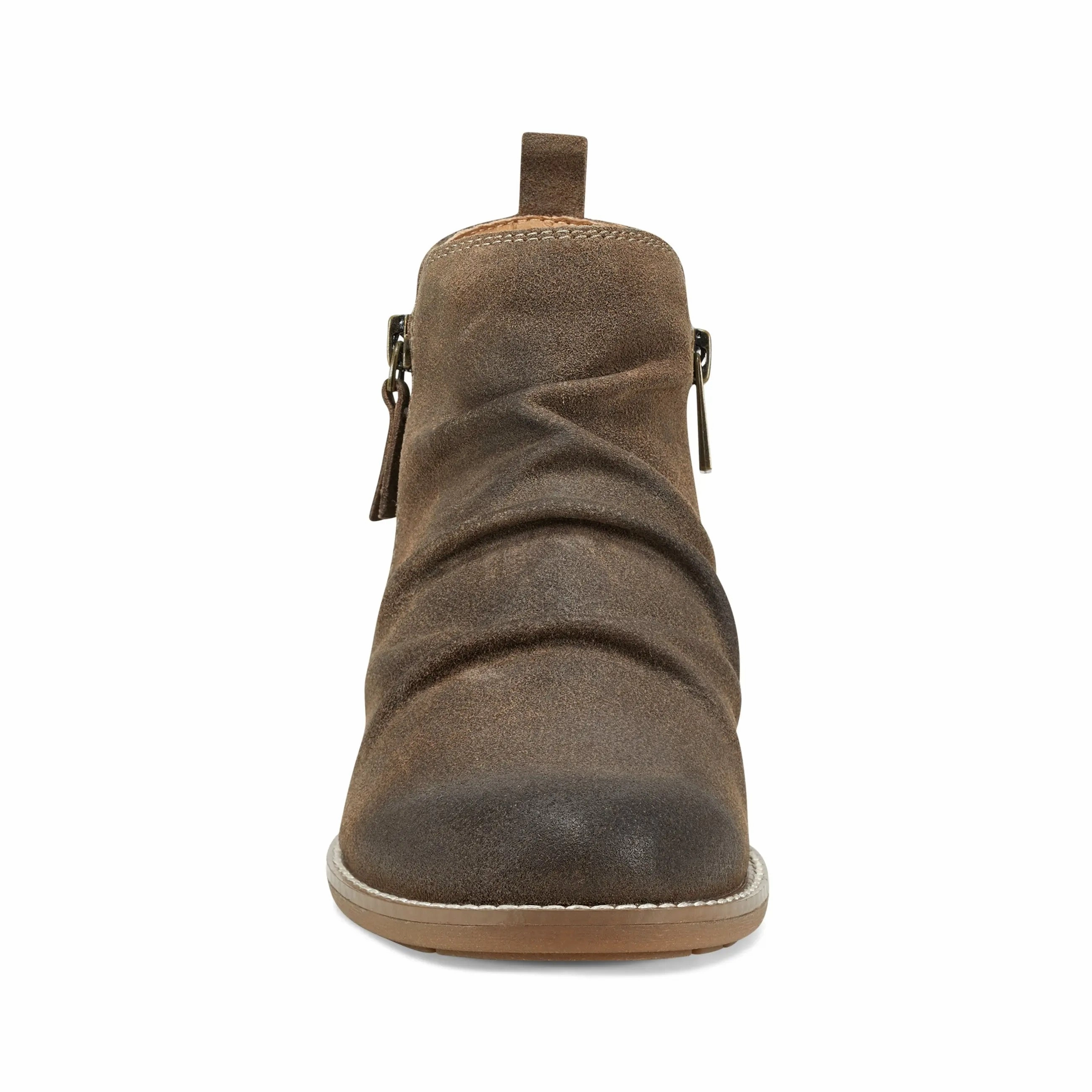 Nadya Round Toe Ruched Casual Booties Practical Design street