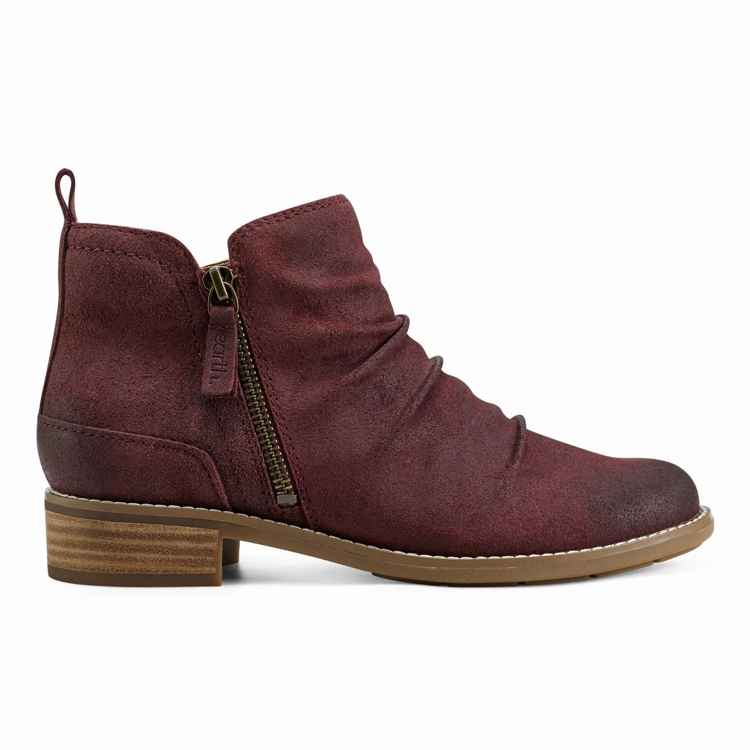 Unbeatable Traction Nadya Round Toe Ruched Casual Booties