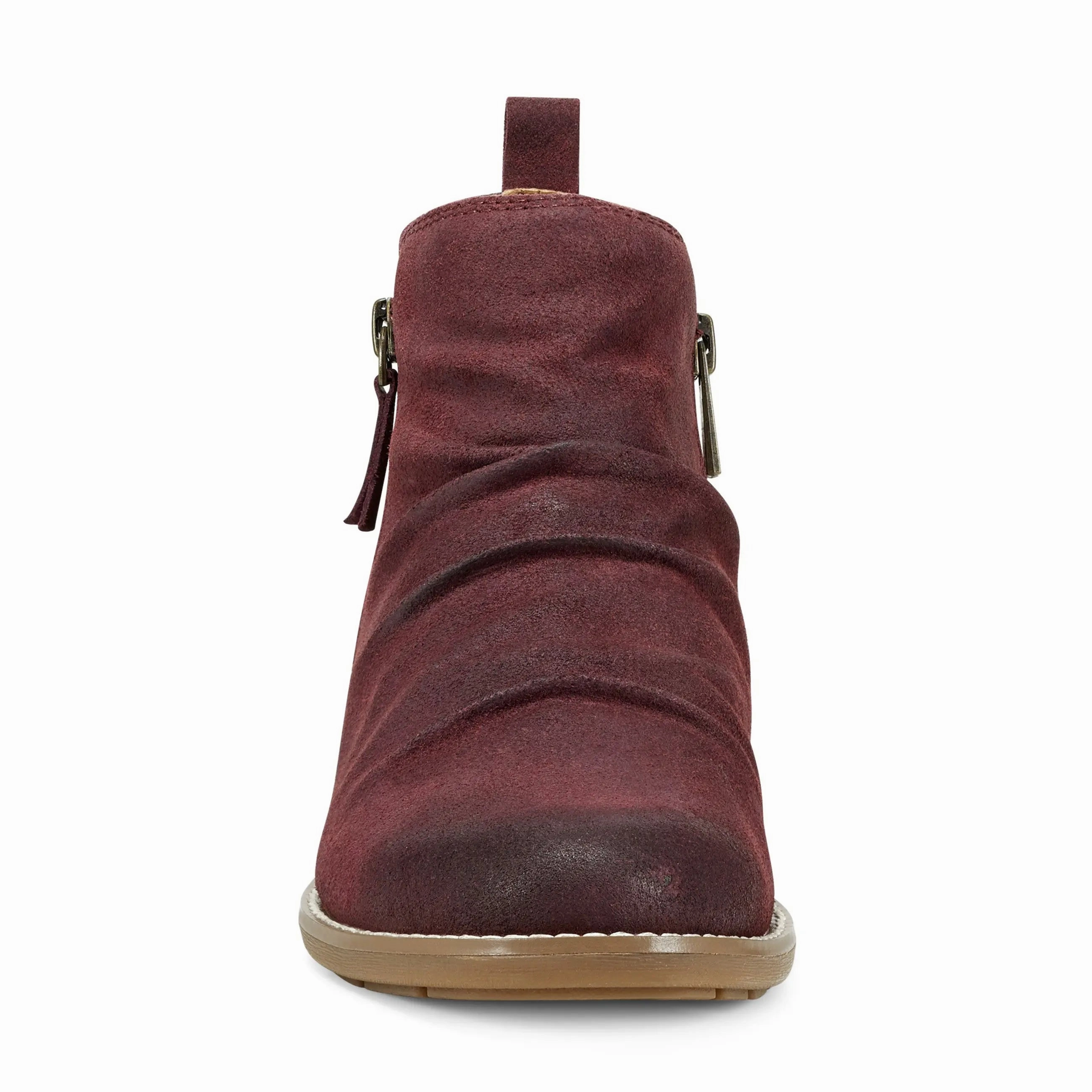 Nadya Round Toe Ruched Casual Booties Sturdy Lacing System Motion Control Feature