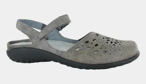 NAOT ARATAKI SLINGBACK SHOE - GRAY MARBLE SUEDE sexy look