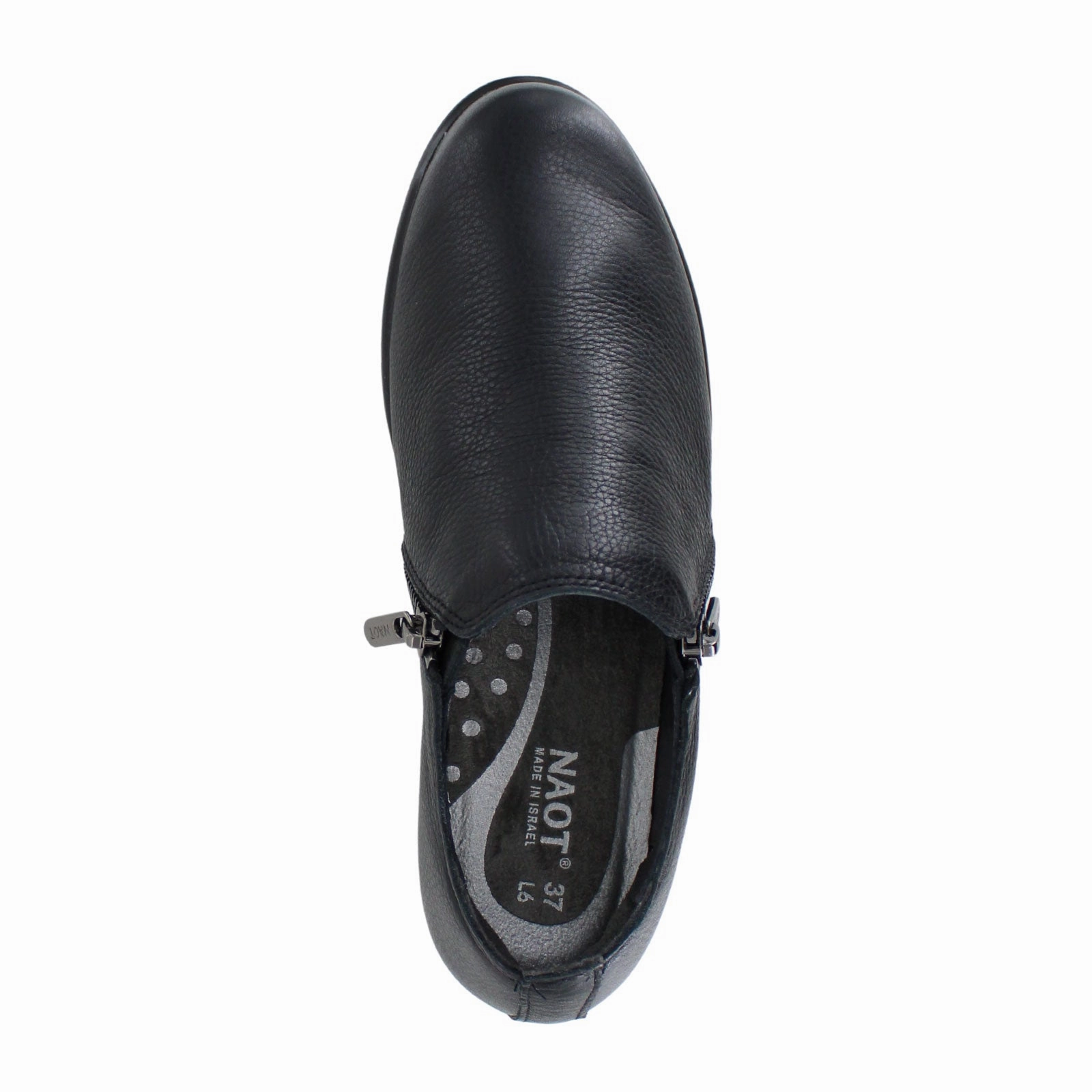Naot Autan Slip On (Women) - Soft Black Leather Heart Tone