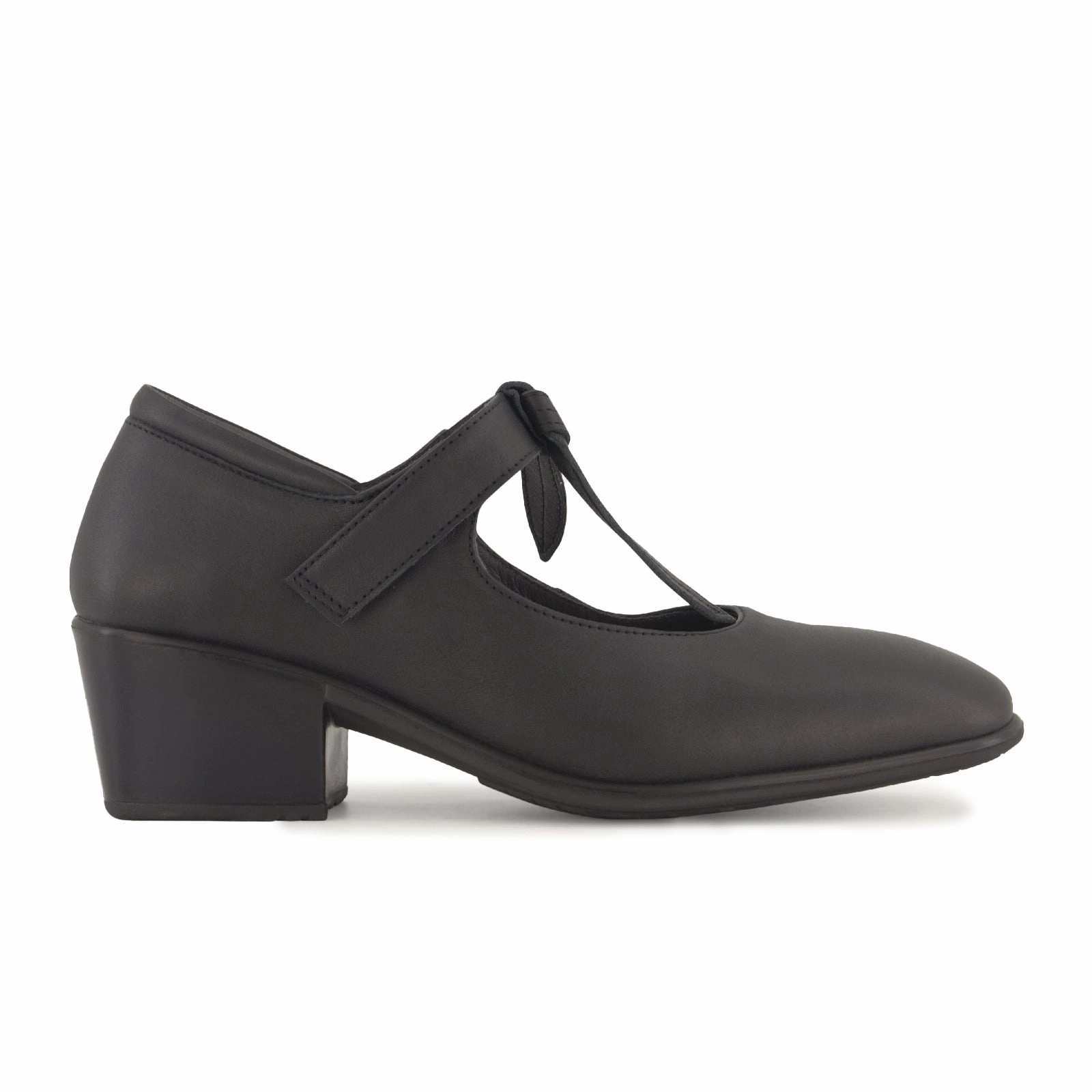 Festive Wear Elegant Mature Naot Nobility Heeled Mary Jane (Women) - Jet Black Leather