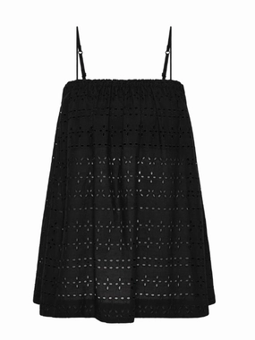 Soft Jacket Thermal regulation Navia Top Agnes Broderie Anglaise in Black