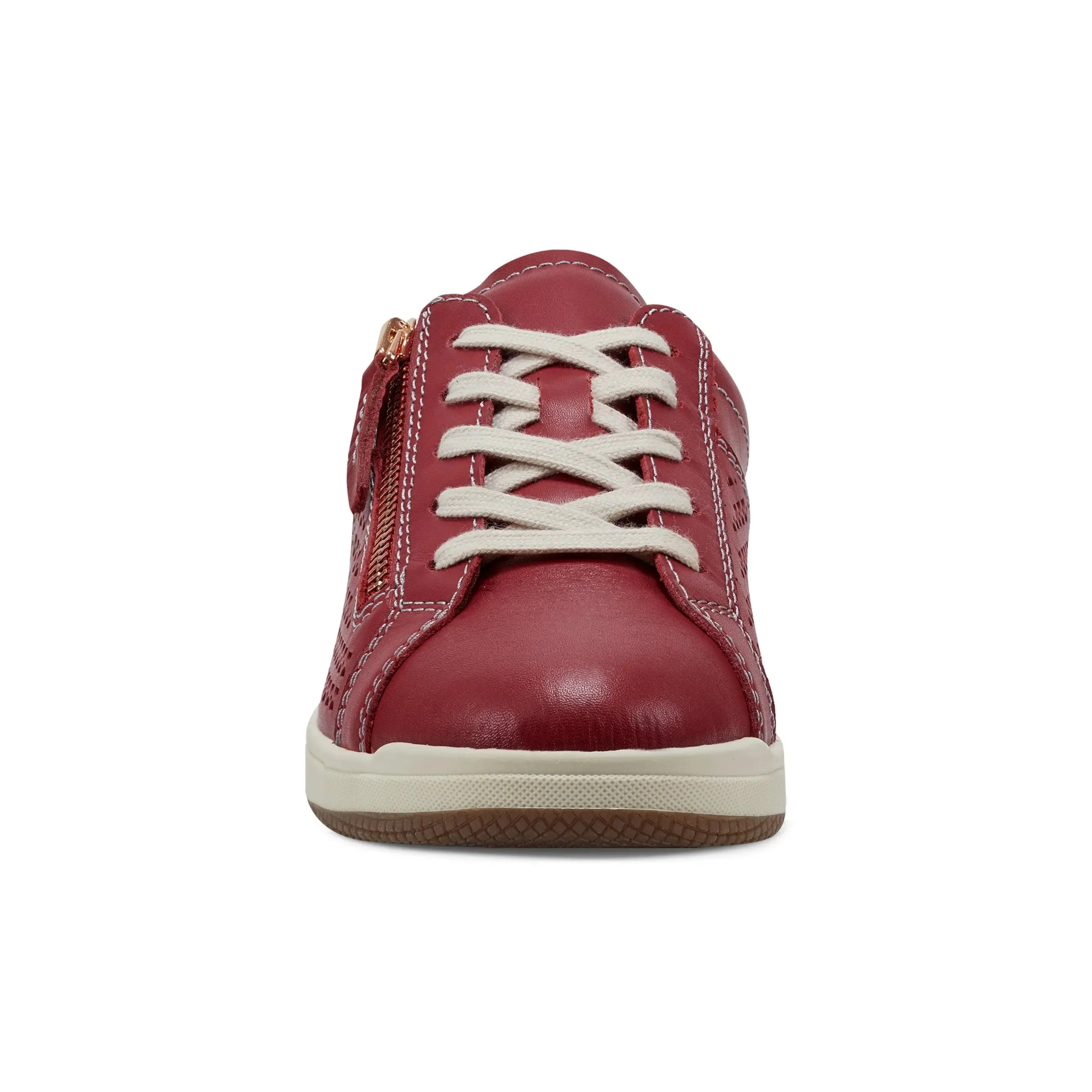 toe - box - level Netta Round Toe Casual Lace-up Sneakers