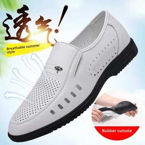 New Style Business Casual Men's Shoes Soft Sole Cow Leather Large Size Father Shoes For Middle-Aged And Elderly Men color - scheme