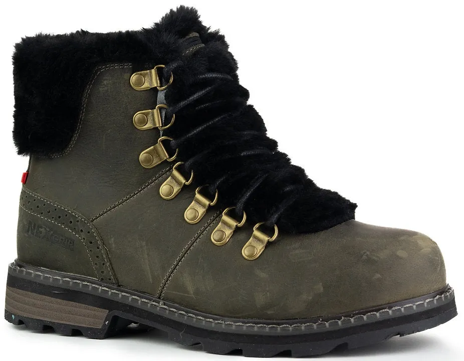 NEXGRIP WOMENS ICE ANGIE COLD WEATHER BOOTS - OLIVE Cushioned heel street - specific features