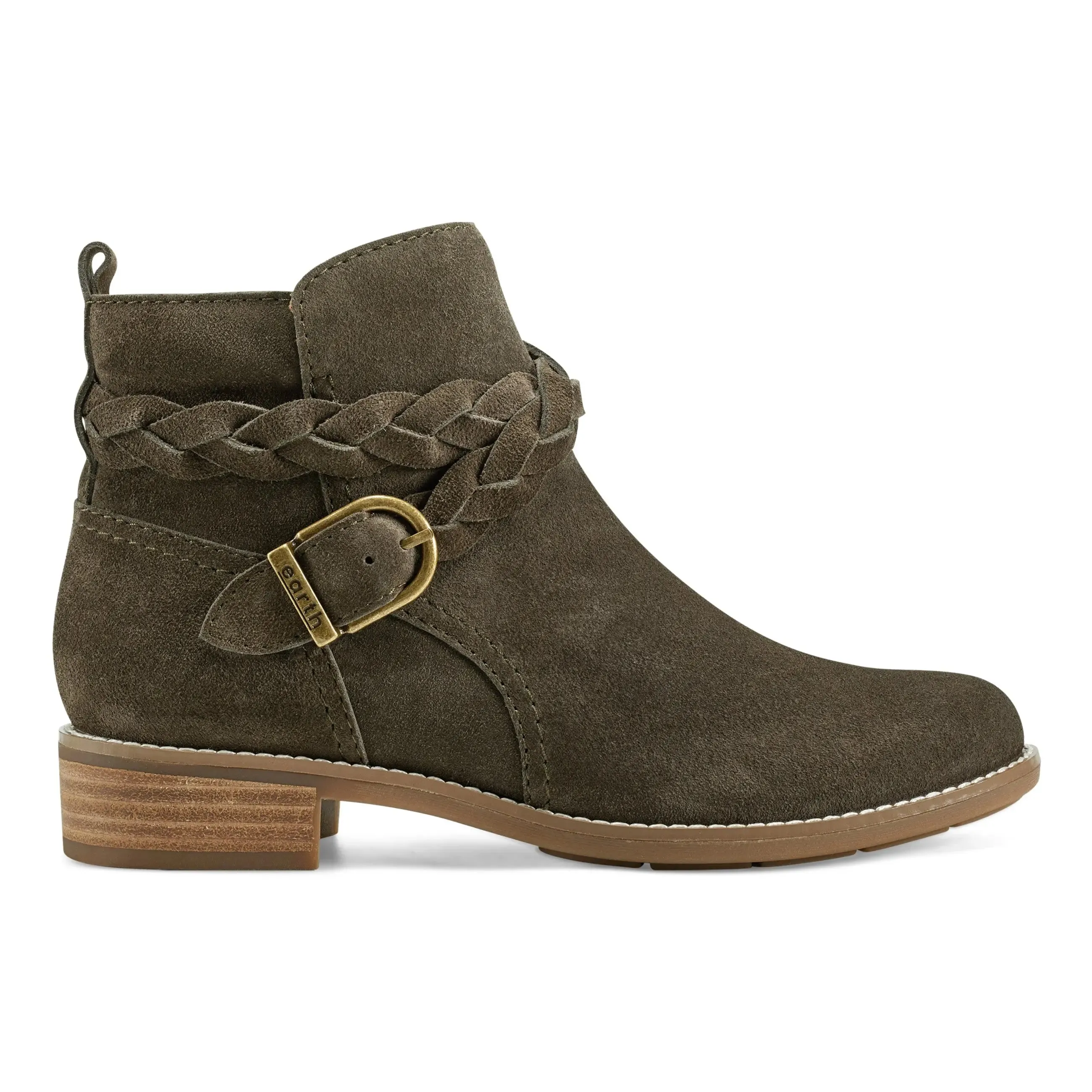 Hiking Boots Nicole Round Toe Stacked Heel Casual Booties