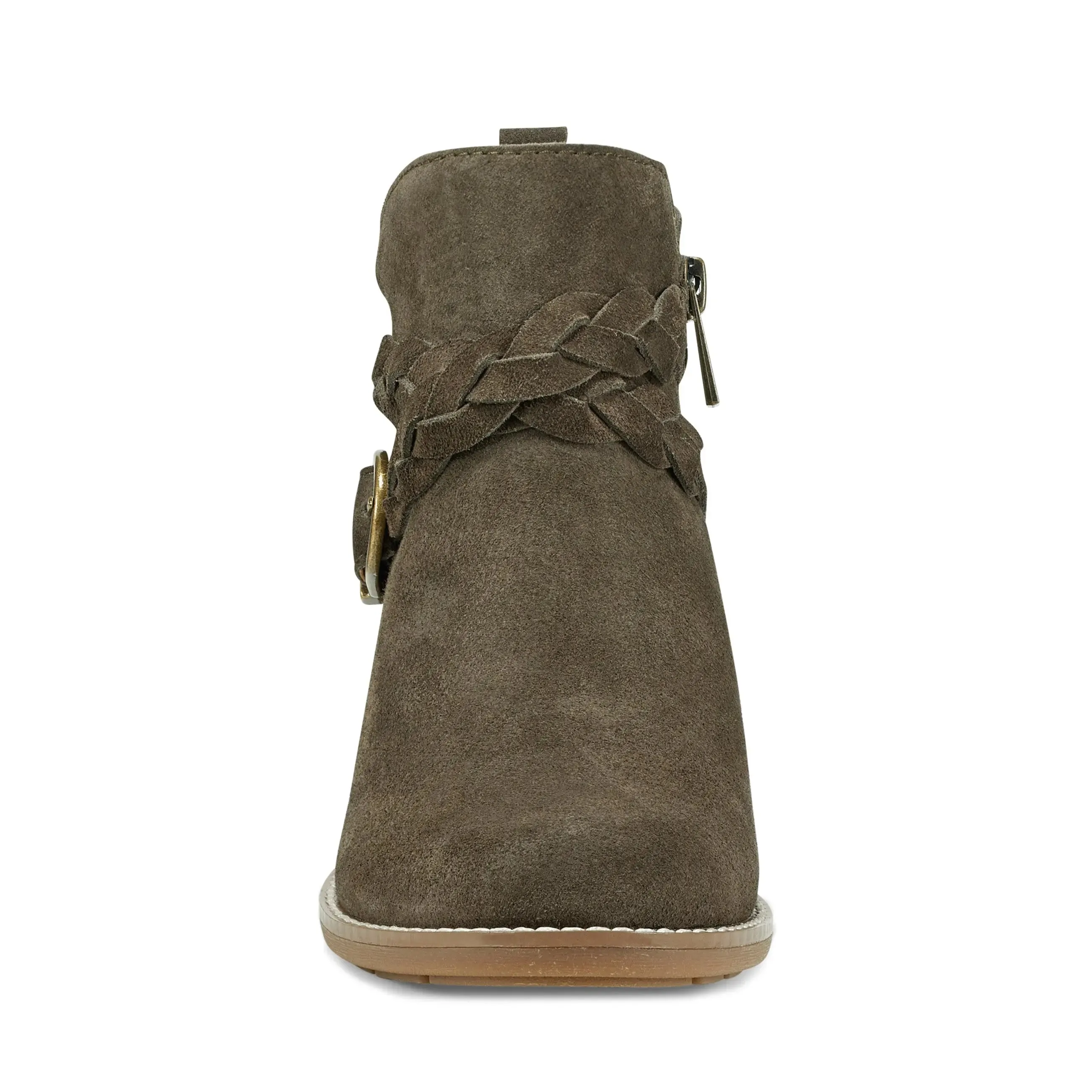 humid - weather Nicole Round Toe Stacked Heel Casual Booties