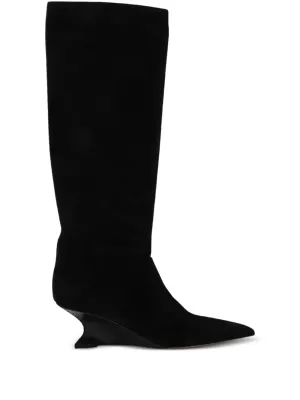 Nina Boot 50mm in Black Suede All-Day Flexibility
