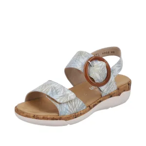 windy - day shoes Vegan REMONTE R6853 SANDAL - WHITE/BLUE
