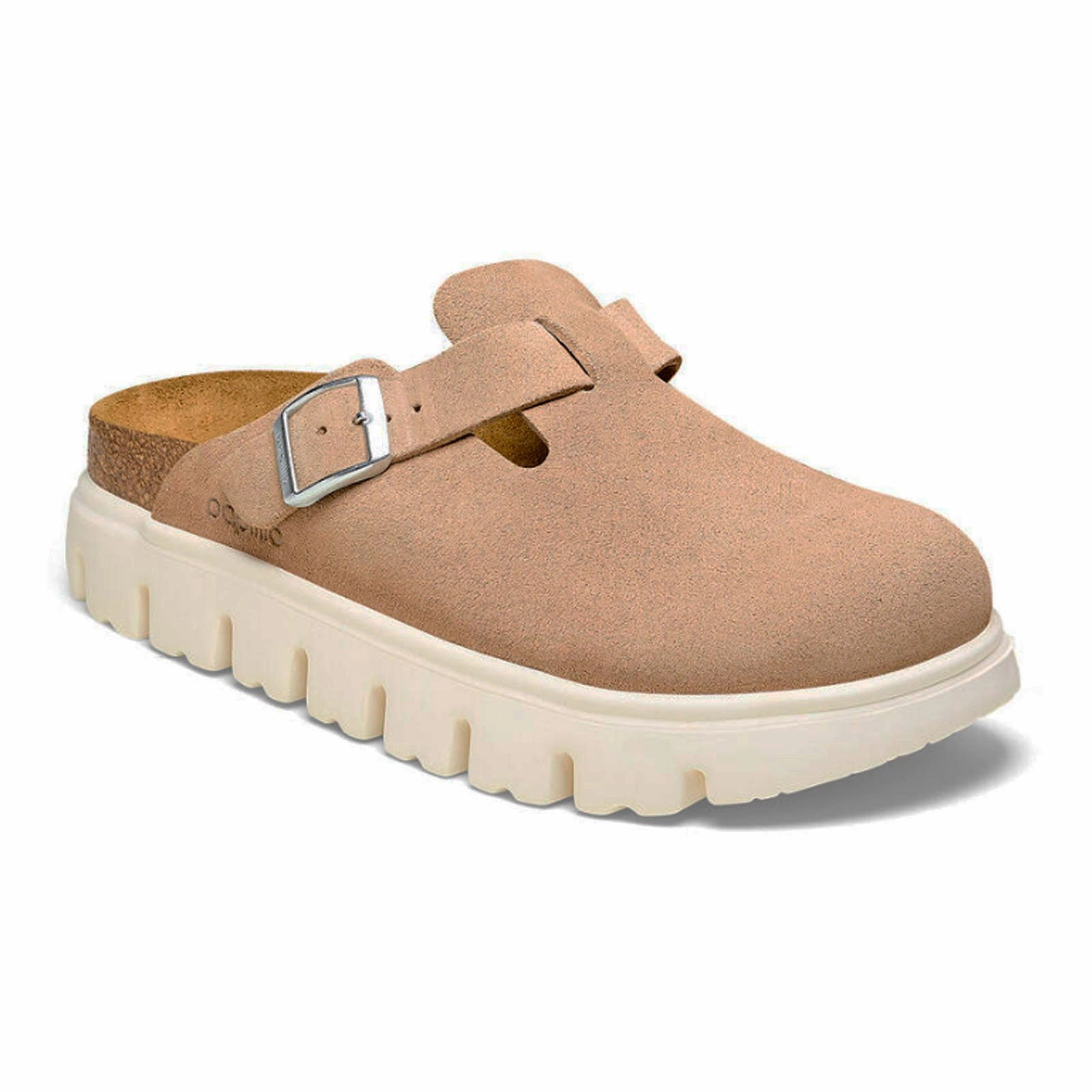 Birkenstock Boston Chunky Narrow Clog (Women) - Warm Sand Suede Statement Look