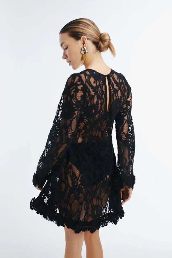 Odessa Mini Dress in Black Warm Gloves Active Apparel