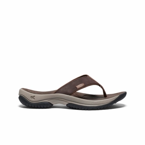 Men's Kona Leather Flip-Flop  |  Java/Dark Earth Quick Walk Slip Motion Friendly