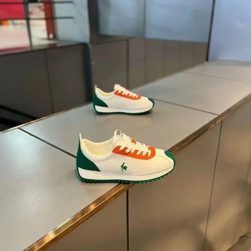 Vegan Leather Upper Official-website 2025 Men's Casual Sneakers Summer Comfortable Breathable Lace-up Running Shoes Men's Outdoor Soft-soled Shoes