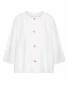 Warm Fashion Island Vibe Olivia Blouse in Ivory