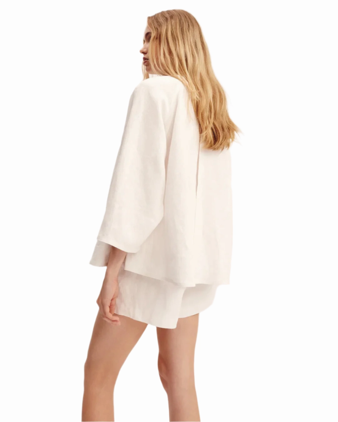 Olivia Blouse in Ivory MultiPanelCut Vacation Mood