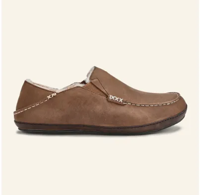 most polluted Built-in comfort OLUKAI MEN'S MOLOA SLIPPER - TOFFEE/DARK WOOD