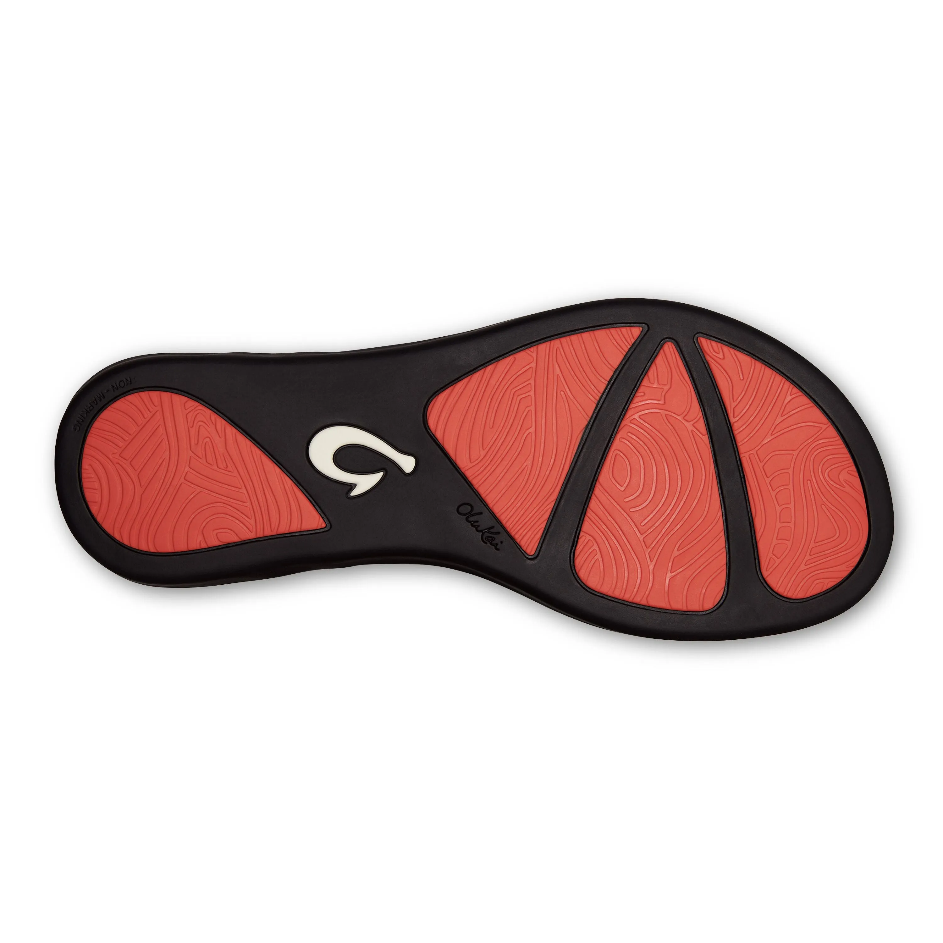 Abrasion Resistant Fabric OLUKAI WOMEN'S HO'OPIO HAU SANDAL - BLACK/PINEAPPLE