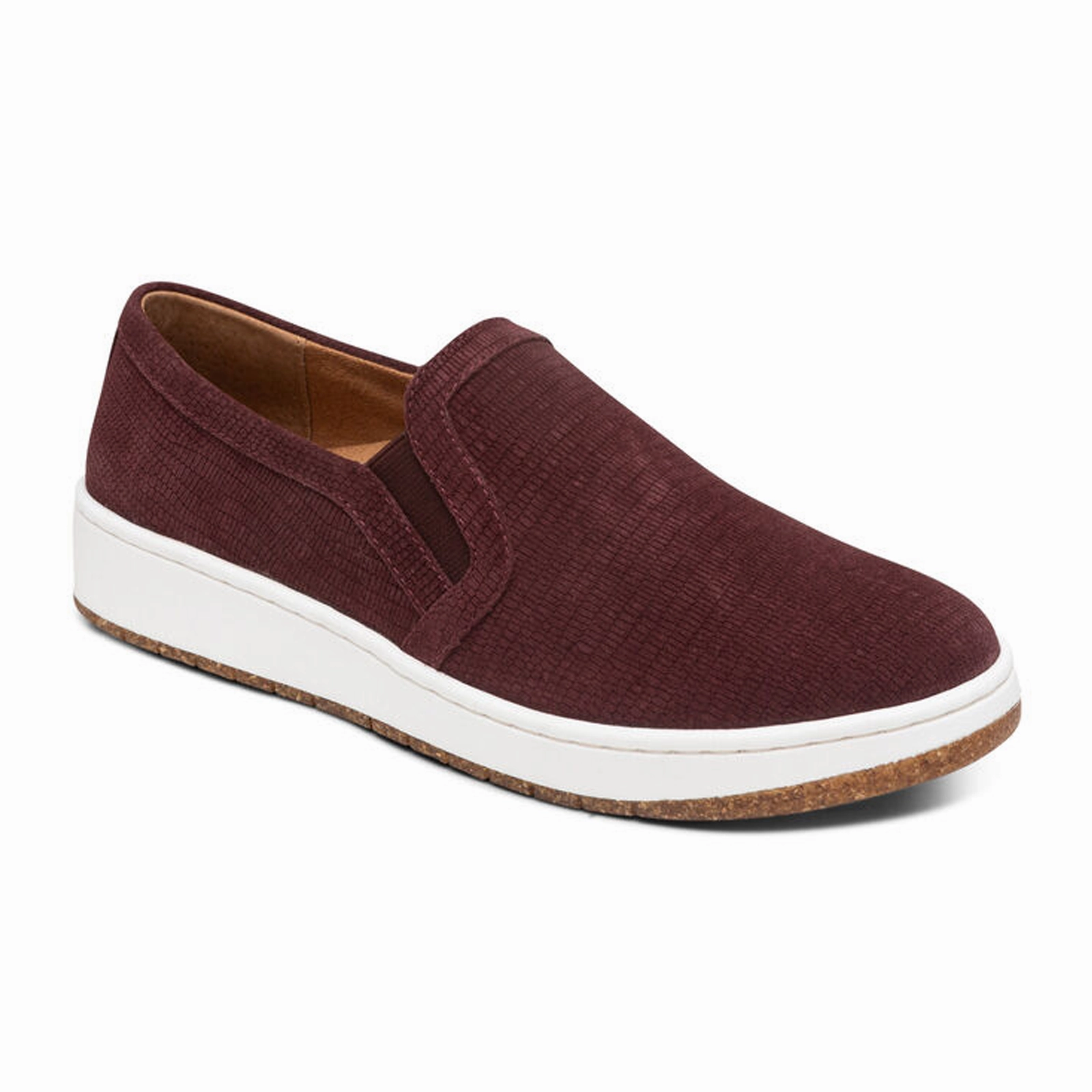 Guest Shine Easy Layers Aetrex Kenzie Slip On (Women) - Burgundy Croc
