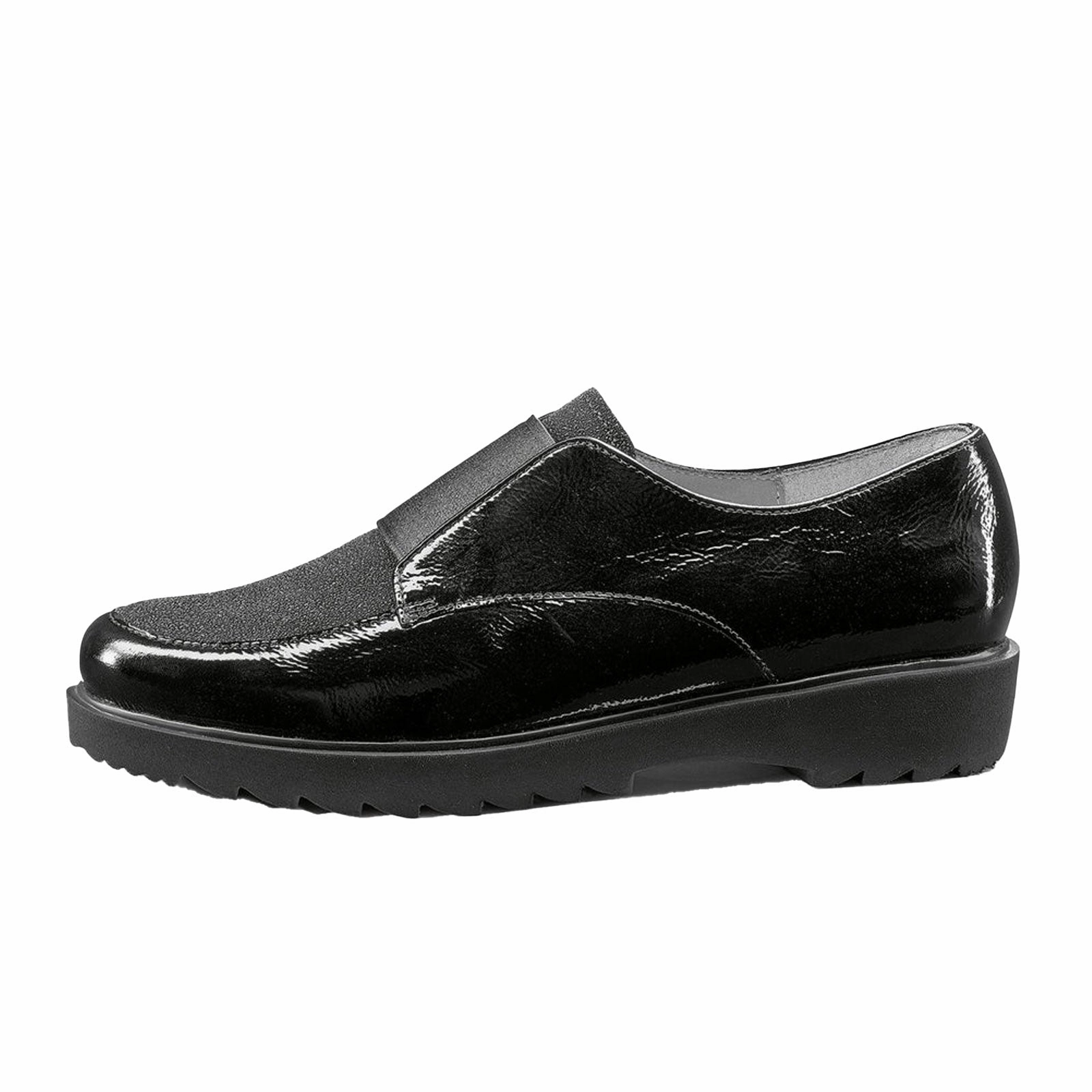 Pleated design Ara Mindy Slip On Loafer (Women) - Black