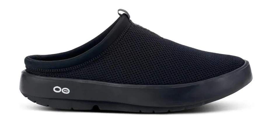 OOFOS MENS OOCOOZIE SPORT MULE - BLACK strap - on style