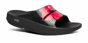 Handmade Seaside Wear OOFOS OOAHH SLIDE HIBISCUS