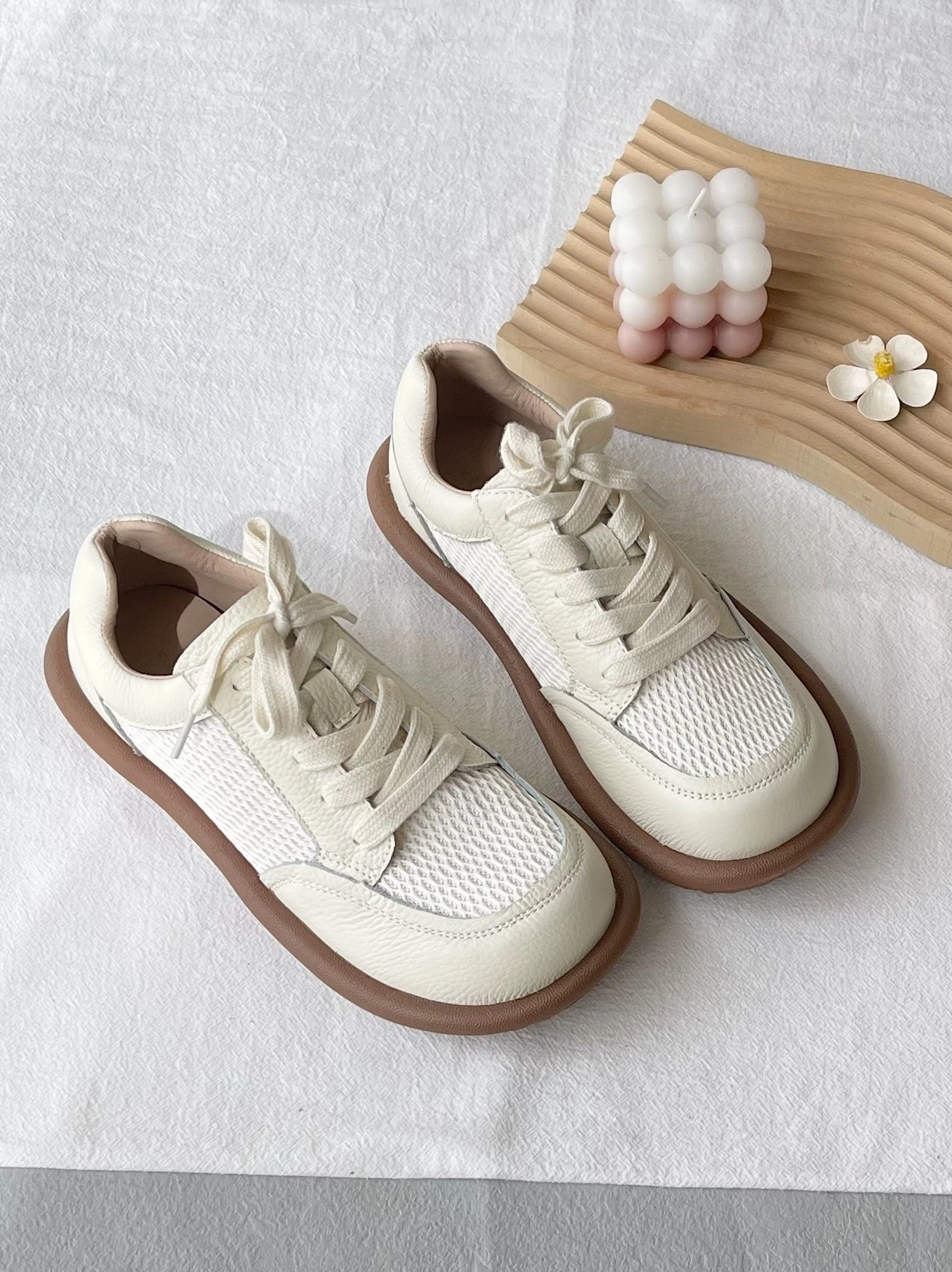 softest type Women Summer Breathable Casual Leather Mesh Hollow Shoes