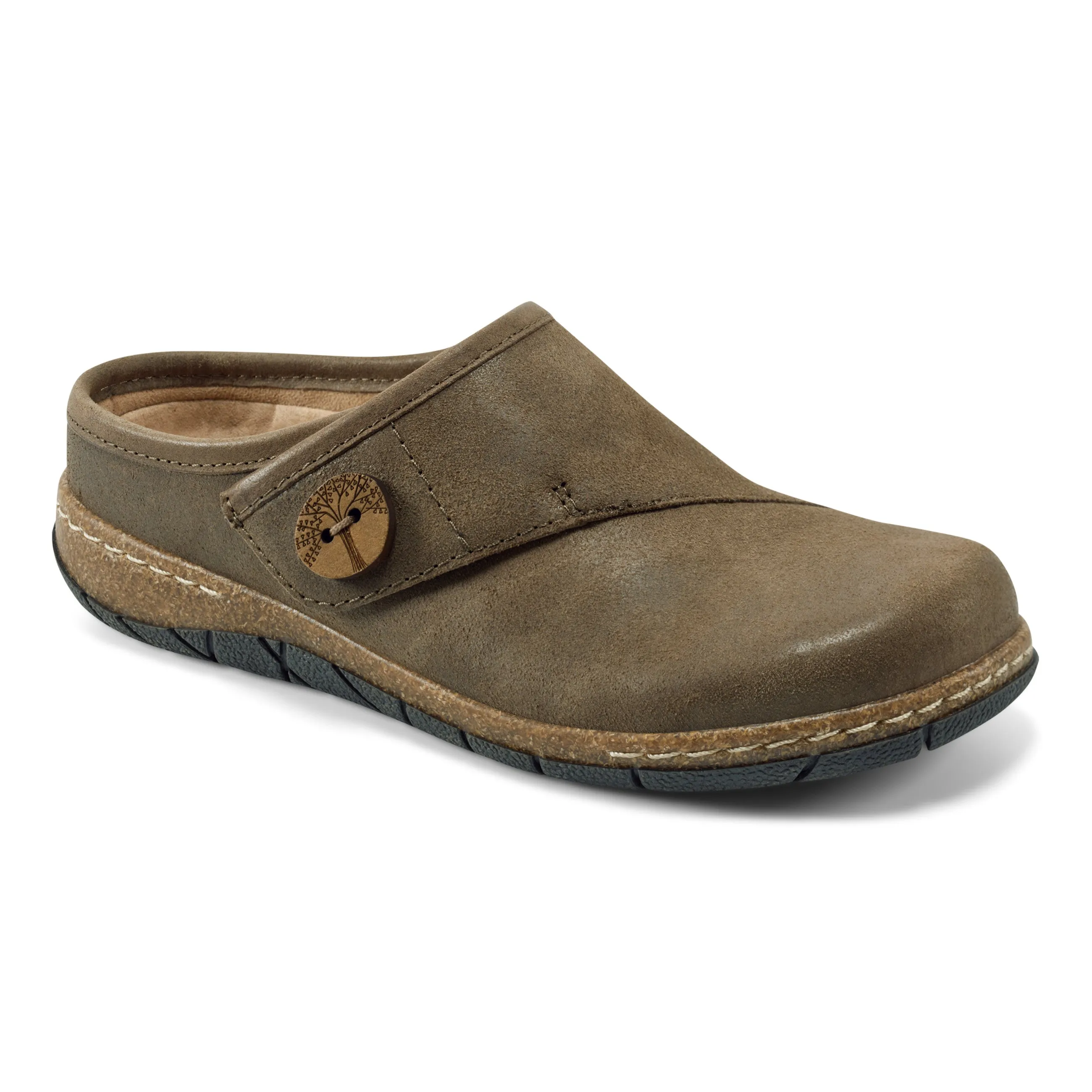 Ezra Round Toe Casual Slip-on Flat Clogs Fresh Look