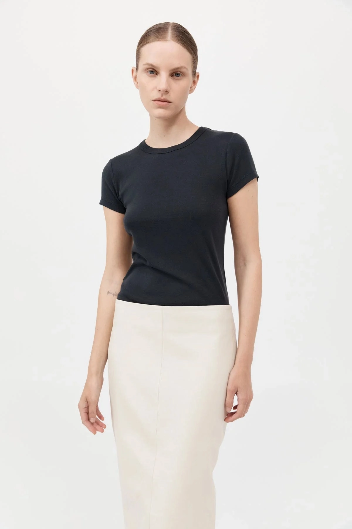 Organic Cotton Baby Tee in Jet Black Peace Glow