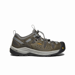 Outdoor Cushioning Durable Cushion Men's Atlanta Cool II ESD (Steel Toe)  |  Gargoyle/Midnight Navy
