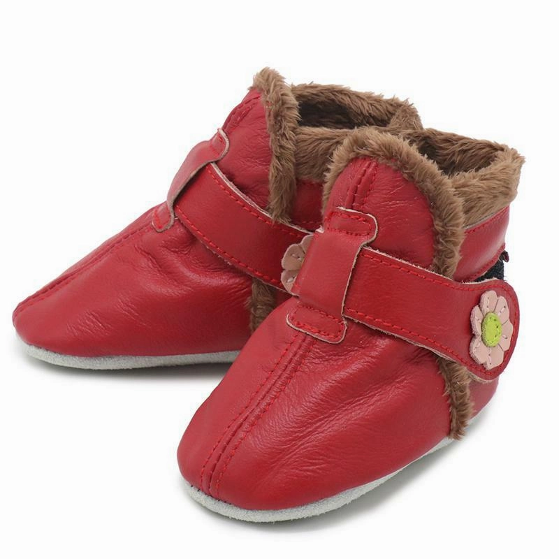 Booties Dark Red up to 4 Years Old Wide Base Support