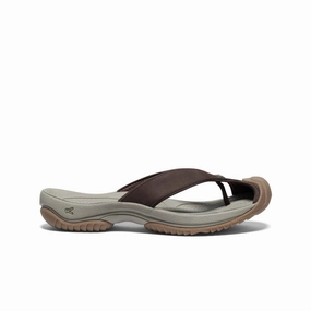 Footwear Comfort Fit Relaxation Comfort Men's Waimea Leather Flip-Flop  |  Java/Plaza Taupe